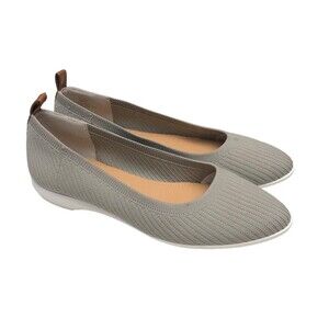 Kelly and Katie Caela Size 10M Rib-Knitted Slip-on Flat Shoes Pebble Gray